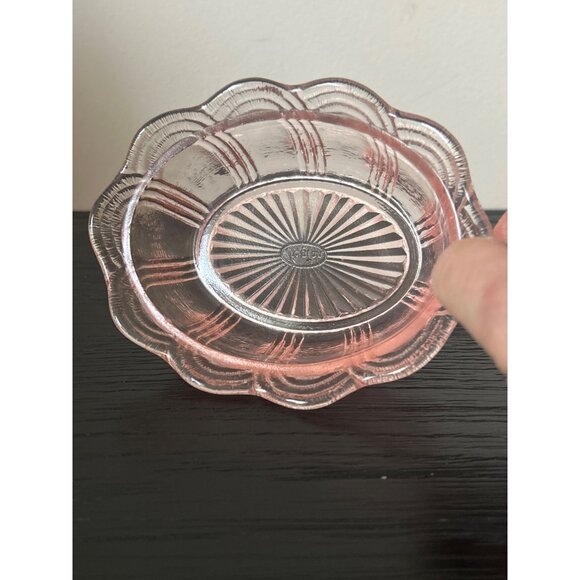 VTG Fenton Glass Hen on Nest Dish in Country Peach Split-Tail Scalloped Edge MCM - Picture 8 of 13